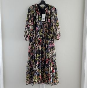 Zara Floral Maxi Dress - NWT
